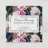 Magnolias en Hydrangeas Vierkante Visitekaartje (Voorkant)