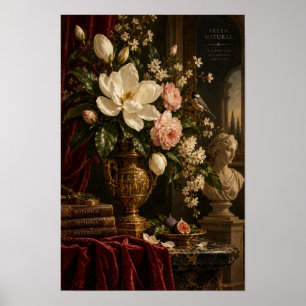 Magnolias Fleuris Vintage Art Mural Fleurs