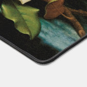 Magnolias géant sur un tissu de velours bleu par M (Coin)