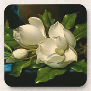 Magnolias géantes sur des dessous de verre d'un