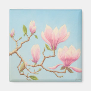 Magnolias in Bloom, Wisley Gardens in Pastel Magneet