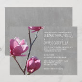 Magnolias Invitations Mariage (Devant / Derrière)