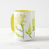 Magnolias jaune sur une Mug Combo (W) - 15 oz. (Devant gauche)