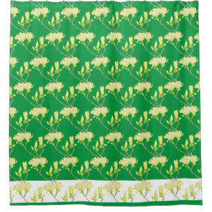 Magnolias jaunes sur un rideau de douche