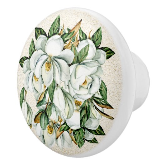 Magnolias keramische lade knoppen (Rechts)