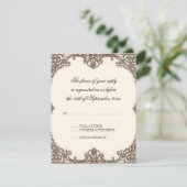 Magnolias n Bird of Paradise - RSVP Response Card (Staand voorkant)