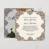 Magnolias n Bird of Paradise - Wedding Invitation Kaart (Voorkant / Achterkant)