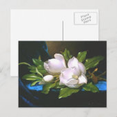 Magnolias op Blue Velvet - Briefkaart (Voorkant / Achterkant)