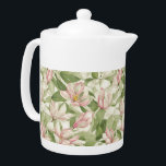 Magnolias vintage rose et blanc<br><div class="desc">De belles fleurs de magnolia rose et blanc recouvrent cet espace qui ressemble à un motif vintage en papier peint. Design de cottagecore très doux et romantique,  parfait pour tout décor.</div>
