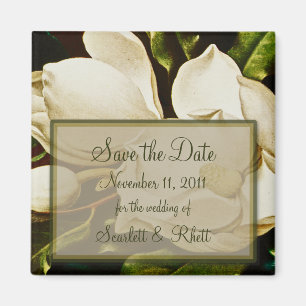 Magnolias Wedding Save the Date Magnet Magneet