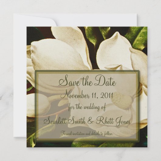 Magnolias Wedding Save the Date Notice (Voorkant)