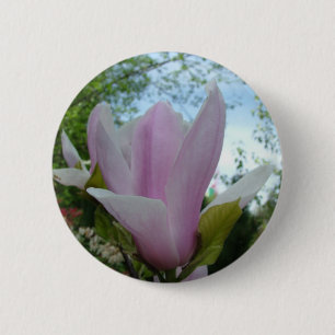 magnolibloem ronde button 5,7 cm