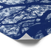 Magnolieboom - Cyanotype-effect Poster (Hoek)