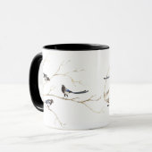 Magpie Bird, Nature, Faune Famille Mug (Devant gauche)