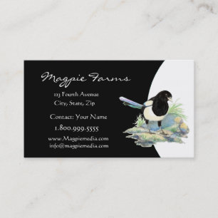 Magpie Boerderijen Custom Bird Natuur Visitekaartj Visitekaartje