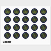 Magpie Crow Moon Ronde Sticker (Vel)