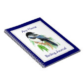 Magpie d'aquarelle du journal d'oiseaux personnali (Côté Droit)