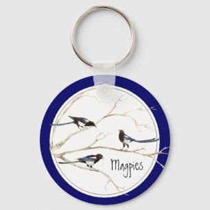 Magpie Family to Customise, Bird Collectie Sleutelhanger