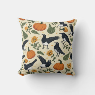 Magpie Magpie Coussin coussin du Nouvel An.