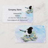 Magpie, Oiseau, Nature, Carte de visite de la faun (Devant / Derrière)