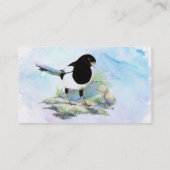 Magpie, Oiseau, Nature, Carte de visite de la faun (Dos)