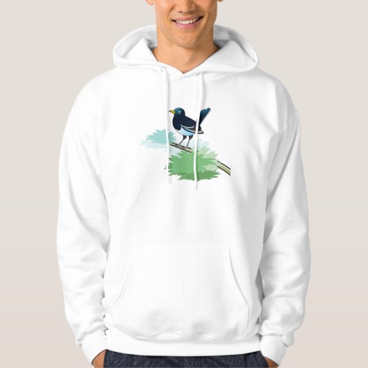 Magpie op een vertakking hoodie (Voorkant)
