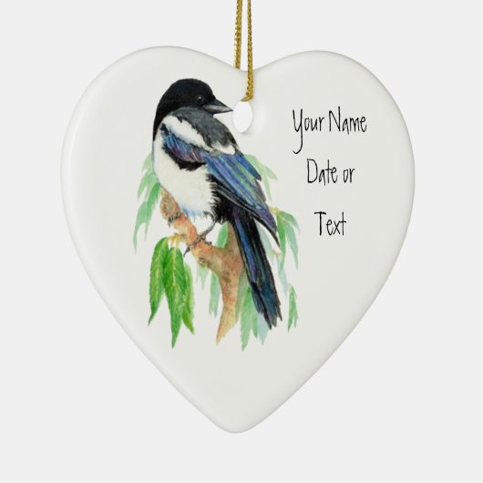 Magpie, Ornement à Customiser, Oiseau, Nature (Droite)