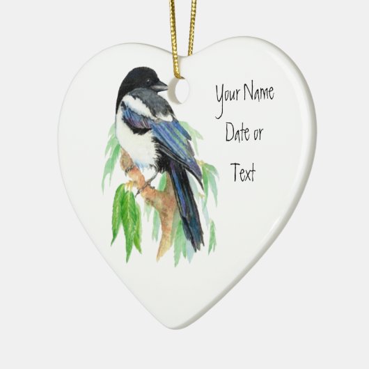 Magpie, Ornement à Customiser, Oiseau, Nature (Gauche)