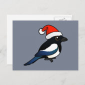 Magpie Santa Feestdagenkaart (Voorkant / Achterkant)