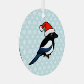 Magpie Santa Metalen Ornament (Voorkant Rechts)