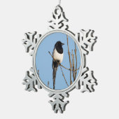 Magpie Tin Sneeuwvlok Ornament (Rechts)