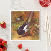 Magpies, beeldende kunst schilderen, servet (Insitu)
