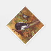 Magpies, beeldende kunst schilderen, servet (Hoek)