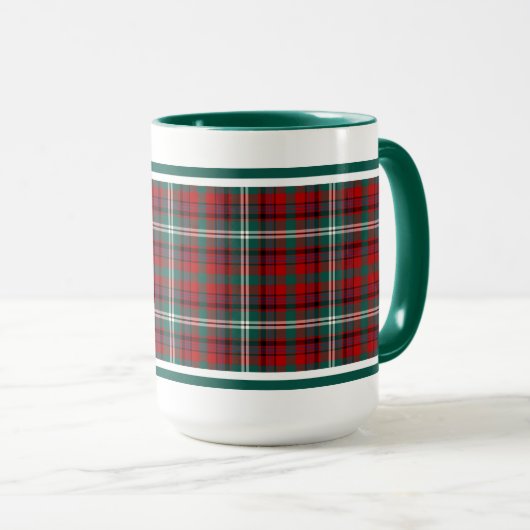 Maguire Tartan Pattern Red Pset Mok (Voorkant rechts)