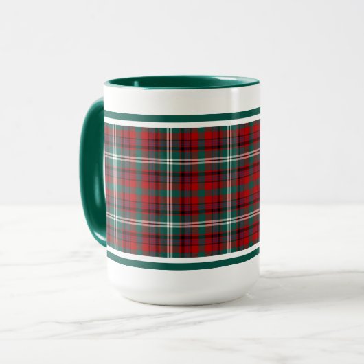 Maguire Tartan Pattern Red Pset Mok (Voorkant links)