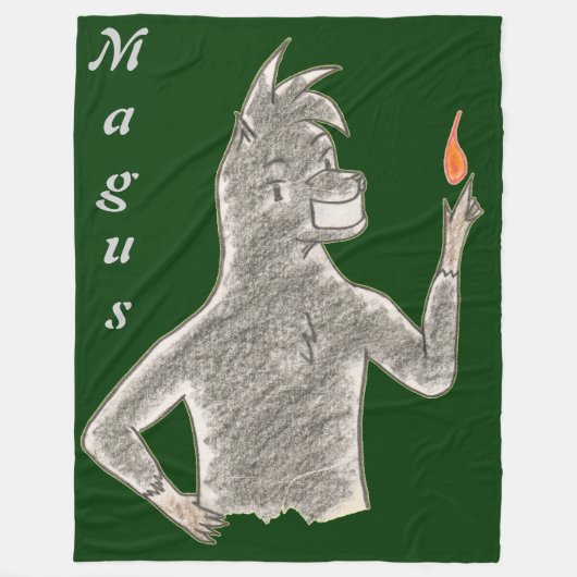 Magus (met naam) fleece deken (Voorkant)
