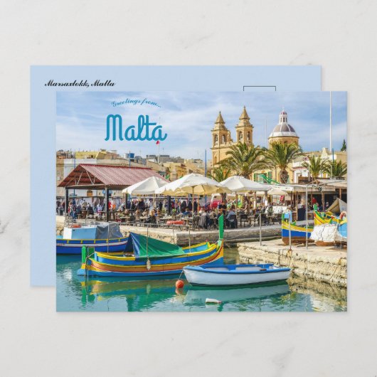 Magvely Marsaxlokk Malta Carte postale (Devant / Derrière)