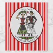 Magyar Folktale Stripe Drank Etiket Set (Enkel label)