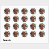 Magyar Vizsla Dog Ronde Sticker (Vel)