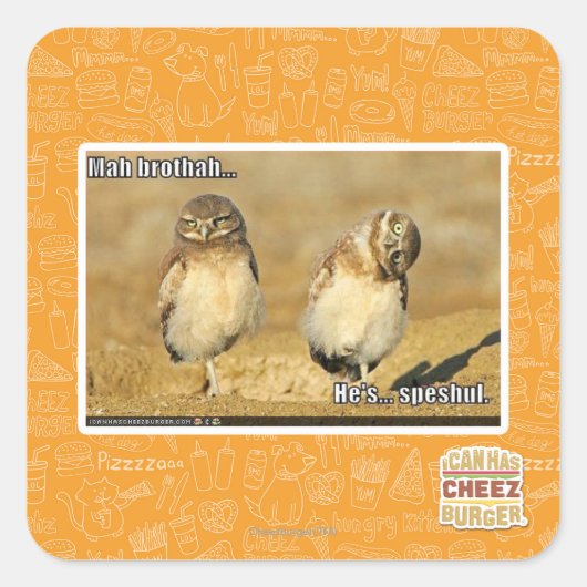 Mah brothah vierkante sticker (Voorkant)