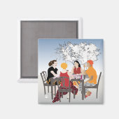 Mah Jong Alfresco Magnet Magneet (Voorkant / Achterkant)