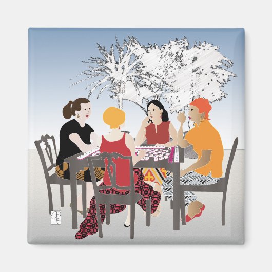 Mah Jong Alfresco Magnet Magneet (Voorkant)