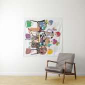 Mah Jong Birds Tapestry Wandkleed (In Situ (horizontaal))