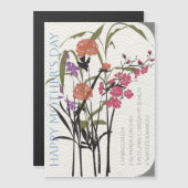 Mah Jong Bloemen Moederdag Flat Magnet (Voorkant / Achterkant)