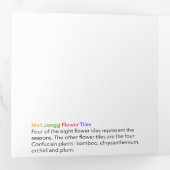 Mah Jong Bloementuin Drieluik Kaart (Binnenzijde eerst)