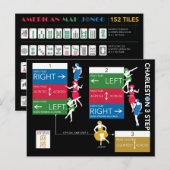 Mah Jong Charleston-grafiek Briefkaart (Voorkant / Achterkant)