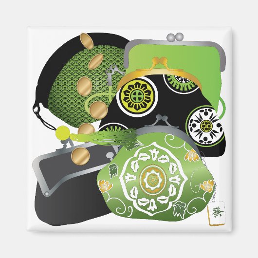 Mah Jong Coin Porses Magnet Magneet (Voorkant)