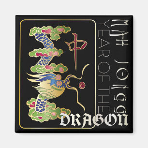 Mah Jong Dragon Jaar Magneet