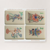 Mah-Jong Fleur tuiles Puzzle (Horizontal)