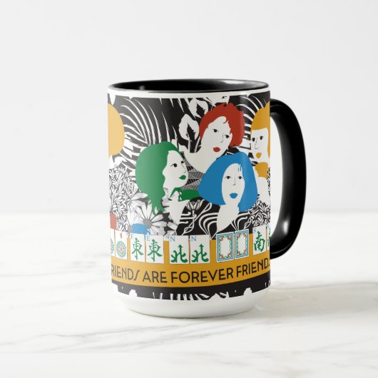 Mah Jong Friends Mug (Devant droit)